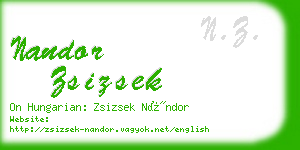 nandor zsizsek business card